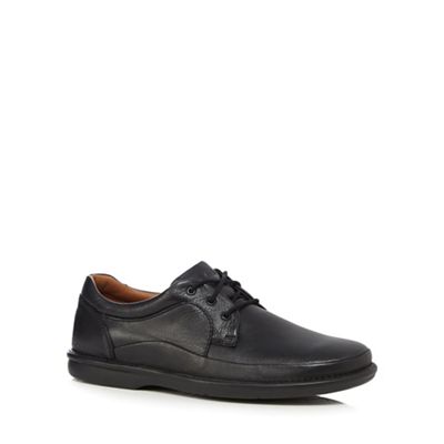 Clarks Black 'Butleigh Edge' leather lace up shoes